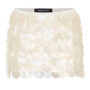 White Fox Forgiven Aura Shell Mini Skirt White